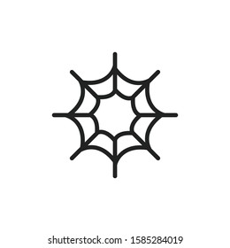 Simple spider web line icon. Stroke pictogram. Vector illustration isolated on a white background. Premium quality symbol. Vector sign for mobile app and web sites.