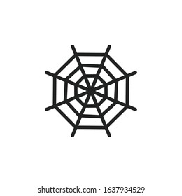 Simple spider web line icon. Stroke pictogram. Vector illustration isolated on a white background. Premium quality symbol. Vector sign for mobile app and web sites.