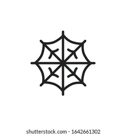 Simple spider web line icon. Stroke pictogram. Vector illustration isolated on a white background. Premium quality symbol. Vector sign for mobile app and web sites.