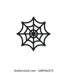 Simple spider web line icon. Stroke pictogram. Vector illustration isolated on a white background. Premium quality symbol. Vector sign for mobile app and web sites.