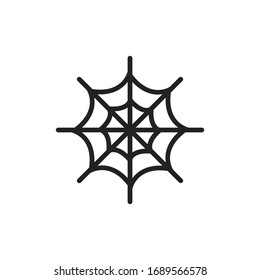 Simple spider web line icon. Stroke pictogram. Vector illustration isolated on a white background. Premium quality symbol. Vector sign for mobile app and web sites.