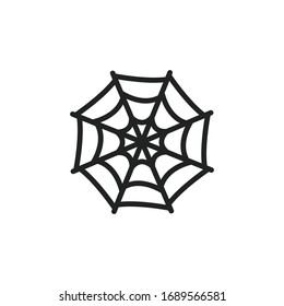 Simple spider web line icon. Stroke pictogram. Vector illustration isolated on a white background. Premium quality symbol. Vector sign for mobile app and web sites.