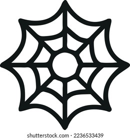 Simple spider web line icon. Stroke pictogram. Vector illustration isolated on a white background. Premium quality symbol. Vector sign for mobile app and web sites.