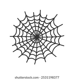 Simple spider webs line art vector illustration, spider webs vector handdrawn isolated on a white background