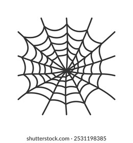 Teias de aranha simples ilustração vetor de arte de linha, vetor de teias de aranha desenhado à mão isolado em um fundo branco