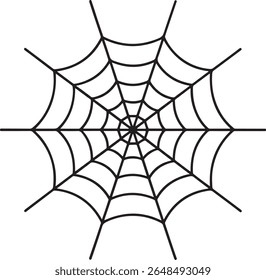 Design de teia de aranha simples Decoração de Halloween intrincado Padrão Circular Festivo Assustador Temporada Assustador Crawly Aracnídeo Decoração Decoração Fundo Elemento