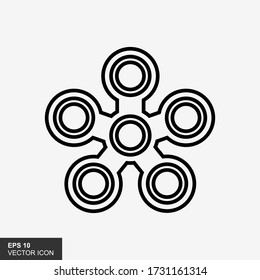 Simple spinner line icon. Icon for web or mobile interfaces.