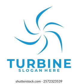 Simple spinning logo vector. wind power abstract logo. windmill vector logo