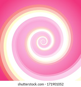 Simple spiral background, sweet pink and yellow colors.