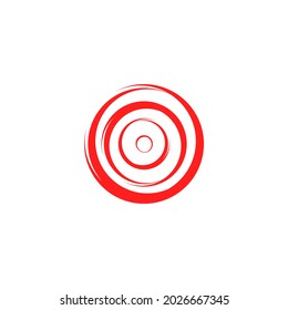 simple spiral icon elements, isolated vector graphic