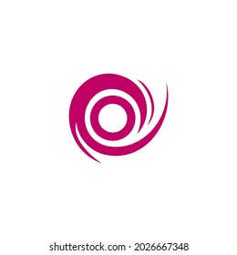 simple spiral icon elements, isolated vector graphic