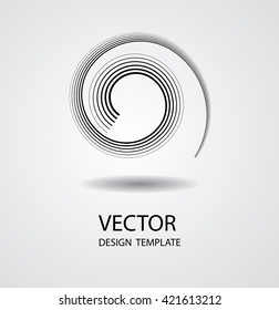 Simple Spiral Icon. Logo Design Template. Vector.