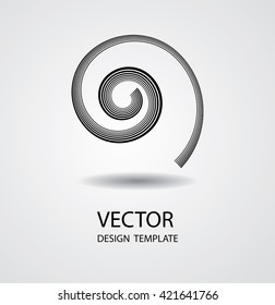 Simple Spiral Icon. Logo Design Template. Vector.
