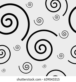 Simple spiral seamless pattern, vector illustration