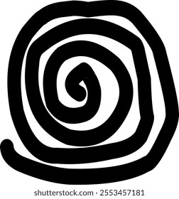 simple spiral shape icon vector can be used for backgrounds and others