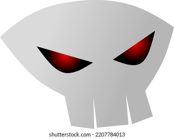 Simple spooky halloween skull. Simple spooky skull for logo, icon, symbol, halloween, design or business 