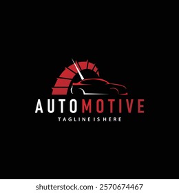 Simple sport car garage themed auto repair service automotive logo design for branding	
