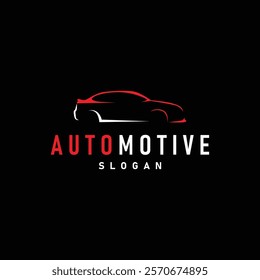 Simple sport car garage themed auto repair service automotive logo design for branding	
