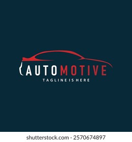 Simple sport car garage themed auto repair service automotive logo design for branding	
