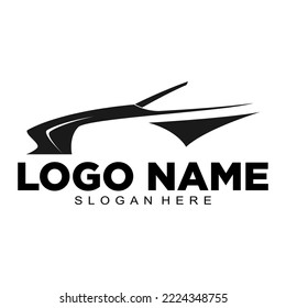 Simple sport car vector logo