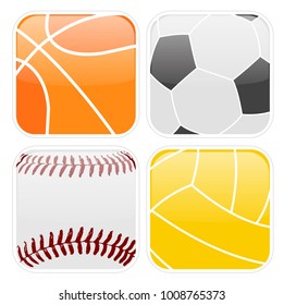 simple sport icons - vector
