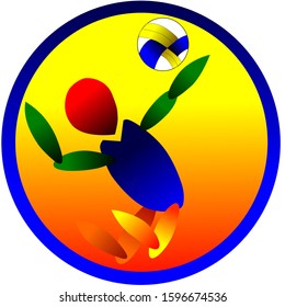simple sport player vector design