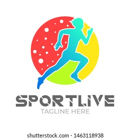 Simple sport run logo for your team.