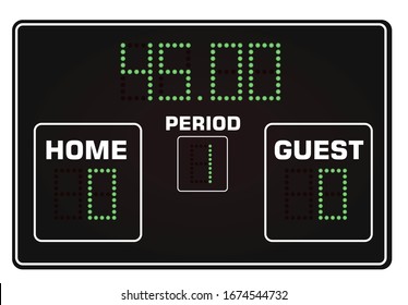 Simple sport scoreboard. vector illustration