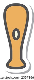 Simple sporting goods sticker single item icon baseball bat
