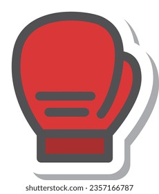 Simple sporting goods sticker single item icon glove