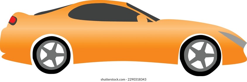 Simple Sports Car Clipart PNG