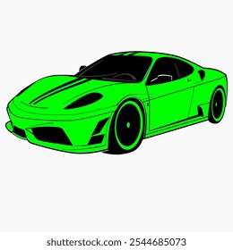 SIMPLE SPORTS CAR VECTOR IMAGE