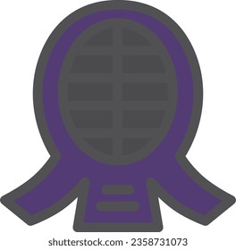 Simple sports equipment color single item icon Kendo armor