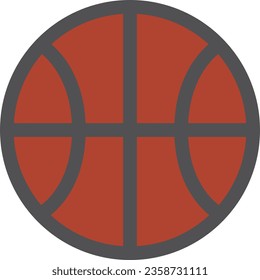 Simple sports equipment color single item icon basketball