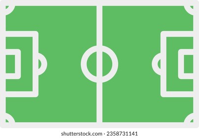 Simple sports equipment color single item icon soccer ground court