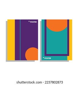 Simple sports theme retro poster design