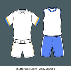 A simple sports uniform illustration, great for athletic events, team branding, and fitness design.