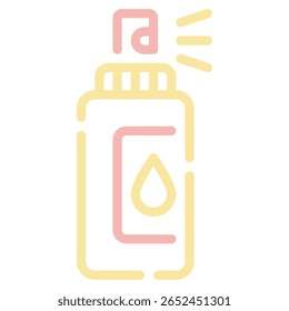 Botella de pulverización simple con boquilla y cuerpo cilíndrico.