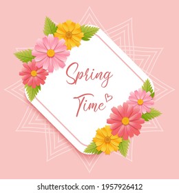 Simple spring banner design template