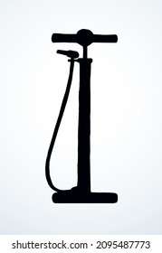 Simple spring device on light backdrop. Motor object logotype emblem. Freehand outline black ink drawn pictogram sketchy in retro art doodle silhouette style pen on paper space for text. Closeup view