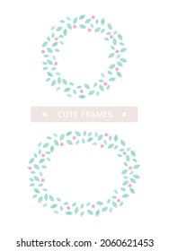 simple spring floral round frames