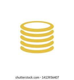 simple spring symbol design template-vector.ring,pipe logo icon.stack of coins