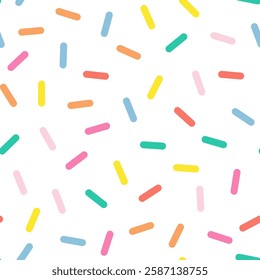 Simple Sprinkle Pattern. Multicolored confetti background. Funny childish vector decoration. Vector Illustration in scandinavian style.