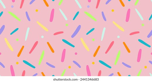 Simple Sprinkle Pattern vector. Seamless Confetti illustration.