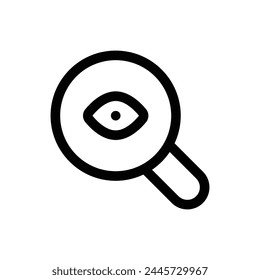 Simple Spyware line icon isolated on a white background