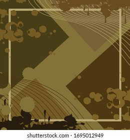 Simple square abstrack motif for scarf design