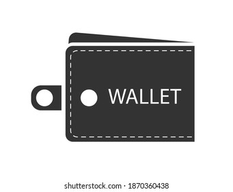 Icono de cartera negra cuadrada simple 