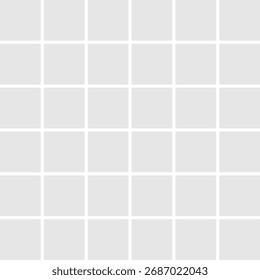 Simple square block grid 6x6 or 36 square shapes on transparent background
