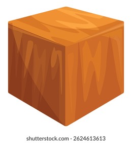 Simple, square block of wood is showing a beautiful grain pattern