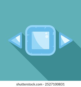 Simple square button with arrows is showing left and right directions, great for casual mobile games
